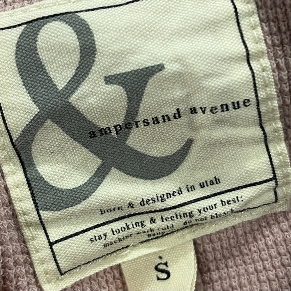 AMPERSAND AVENUE pale Pink Zip-Up Hoodie size small - Picture 7 of 11